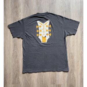 Vintage 90s Gretsch Guitar White Falcon Anniversary Promo Faded Black Shirt XL